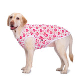 KUTKUT T-Shirt for Small, Medium Large Dogs, Heart Pattern Quick Dry Dog Shirts Breathable Strechy Dog Sleeveless Tank Top for ShishTzu, Beagle, Corgi, Husky, Labr, Retriver etc - kutkutstyle